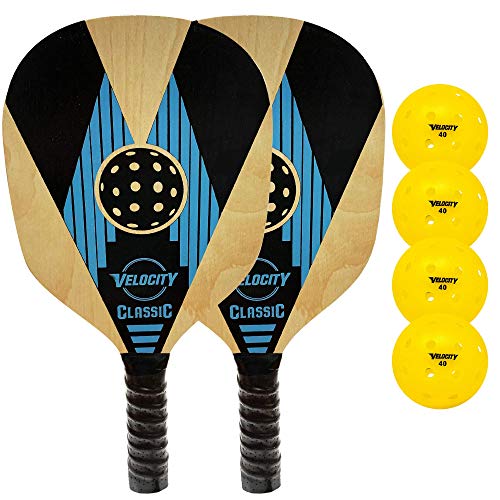 2 wood paddle